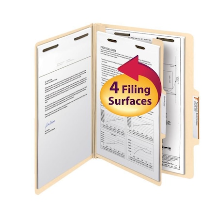 Smead Folder, Classf, Ltr, 1Div, Mla Pk SMD13700